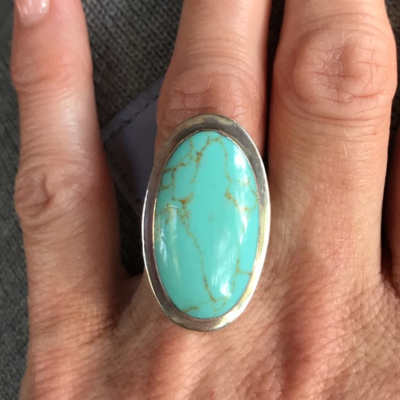 Vintage Jewelry - Authentic turquoise and sterling ring